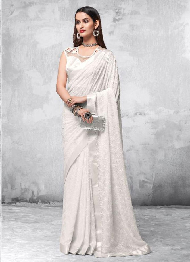 ANMOL INNARA Latest Fancy Designer Heavy Fancy Party Wear Blooming Georgette Stylish Saree Collection